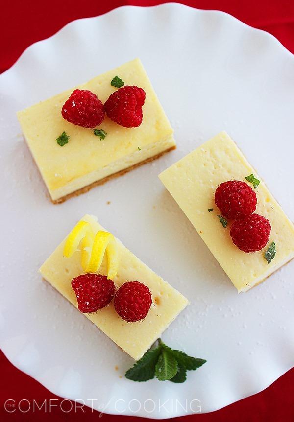 Lemon Cheesecake Bars – Best cheesecake I’ve ever made! These luscious lemon cheesecake bars with fresh berries are amazing! | thecomfortofcooking.com