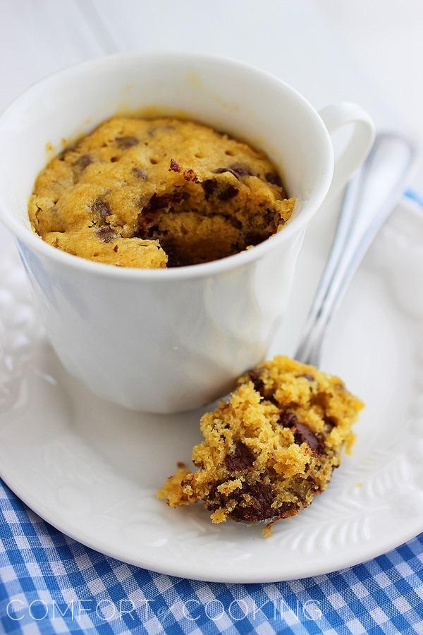 1 Minute Chocolate Chip Cookie In A Mug