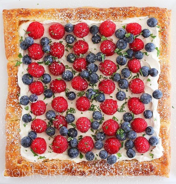 Summer Berry Tart – Light, lemony tart with fresh berries that’s festive for July 4th or any spring/summer occasion! | thecomfortofcooking.com