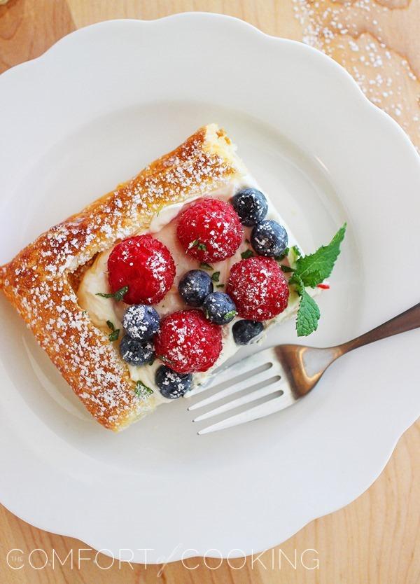 Summer Berry Tart – Light, lemony tart with fresh berries that’s festive for July 4th or any spring/summer occasion! | thecomfortofcooking.com