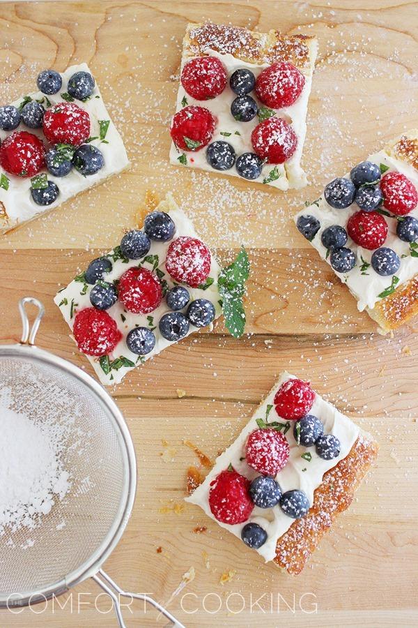 Summer Berry Tart – Light, lemony tart with fresh berries that’s festive for July 4th or any spring/summer occasion! | thecomfortofcooking.com