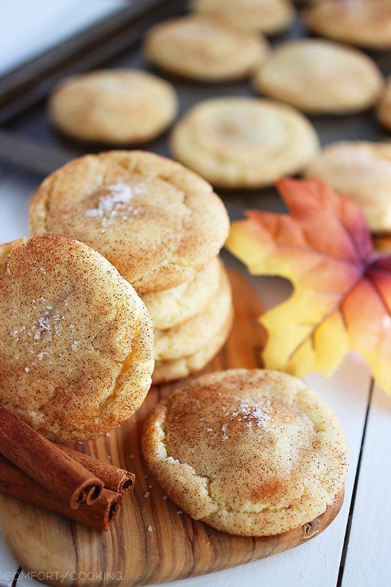 Sea Salt Caramel Stuffed Snickerdoodles – Our favorite EVER cookie! They’re so easy, gooey and absolutely irresistible! | thecomfortofcooking.com