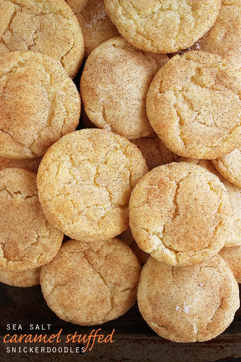 Sea Salt Caramel Stuffed Snickerdoodles – Our favorite EVER cookie! They’re so easy, gooey and absolutely irresistible! | thecomfortofcooking.com