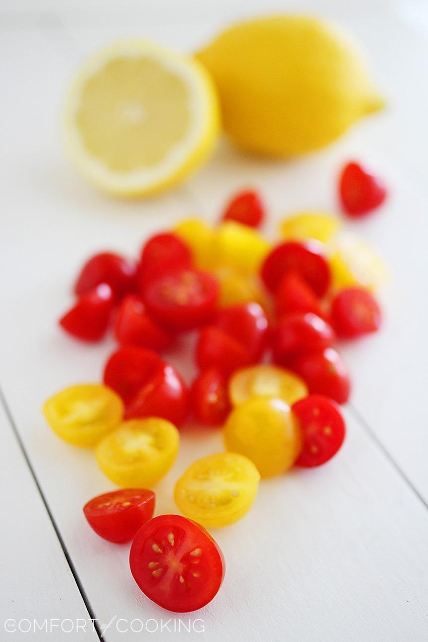 Creamy Lemon Zucchini Noodles with Tomatoes – These “noodles” are low-carb, fun to make, and delish for a light meal!| thecomfortofcooking.com