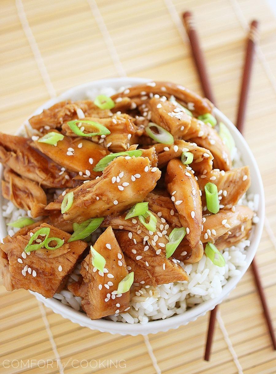 Slow Cooker Teriyaki Chicken – Try this tasty twist on Asian take-out that only needs a handful of pantry staples and a slow cooker! | thecomfortofcooking.com