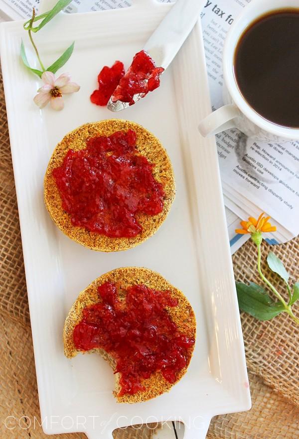 Whole Wheat English Muffins – Rise and shine with homemade English muffins... so easy & perfect for slathering with butter and berry jam! | thecomfortofcooking.com