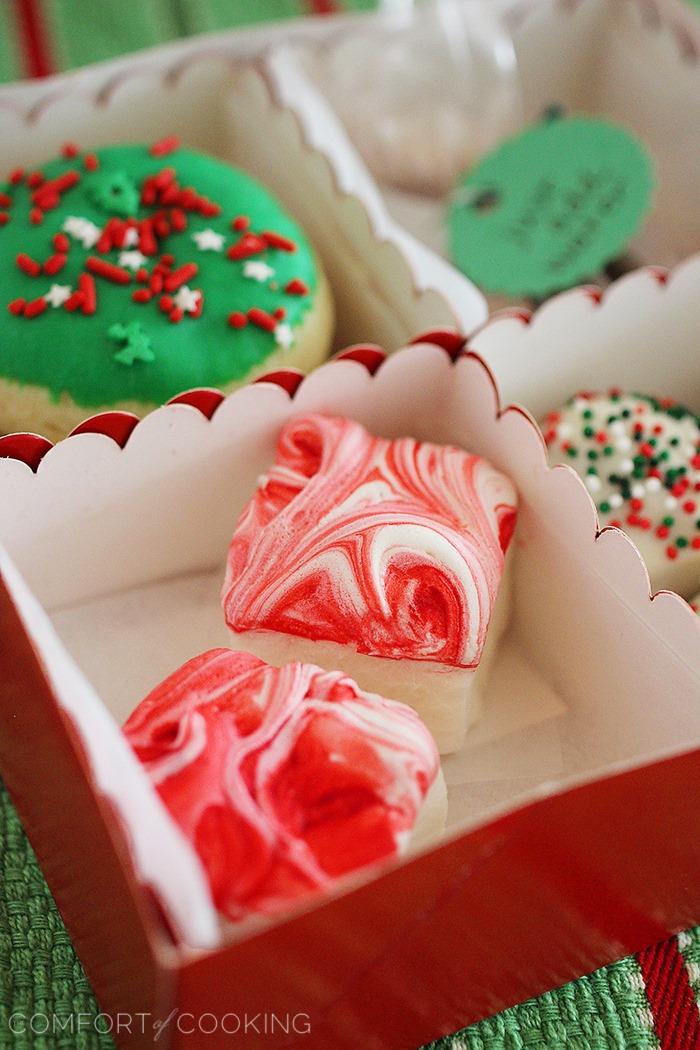 Peppermint Candy Cane Marshmallows – Fluffy marshmallows made from scratch, with a peppermint swirl. Easy for homemade gifts, and incredible in cups of hot cocoa! | thecomfortofcooking.com