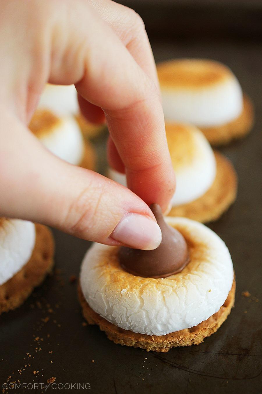3-Ingredient S'mores Cookie Bites – No-bake, no-fuss and just 3 ingredients for these 5-minute treats... even easier than a classic s'more! They are SO good! | thecomfortofcooking.com