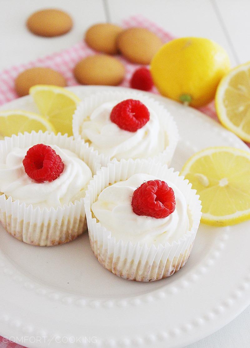Skinny Lemon Cheesecake Cupcakes – Light, lemony cheesecake cups with Nilla wafer crust. Such a scrumptious, low-carb sweet treat everyone will love! | thecomfortofcooking.com