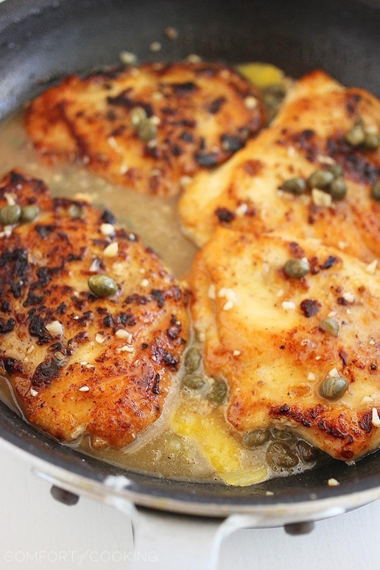 Skinny Lemon Chicken Piccata – The Comfort of Cooking