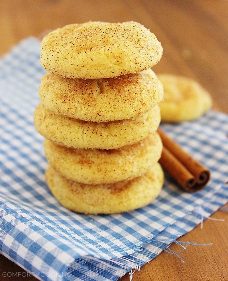Super Soft Cake Mix Snickerdoodles– These 3-ingredient cookies are soft, scrumptious and SO easy to make with a yellow cake mix! | thecomfortofcooking.com