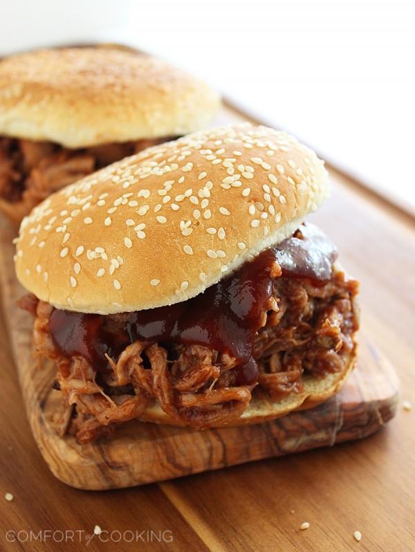 3-Ingredient Root Beer BBQ Pulled Pork – This mouthwatering, tender pulled pork is perfection on a bun. The perfect weeknight and party food! | thecomfortofcooking.com