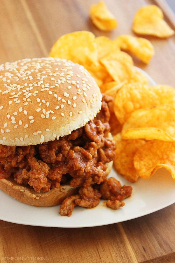 Root Beer Turkey Sloppy Joes – These scrumptious sloppy joes from scratch make a finger lickin' good weeknight meal! And SO easy! | thecomfortofcooking.com