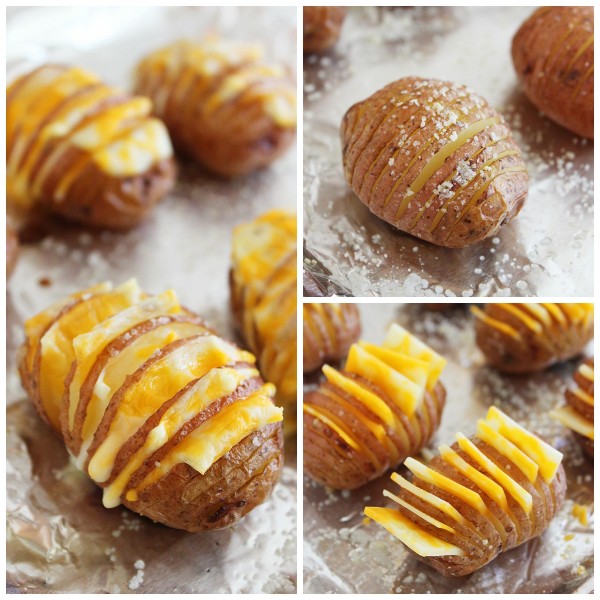 Crispy Loaded Hasselback Potato Bites – Dig in to these cheesy, crispy loaded Hasselback potatoes made mini! They make perfect game day food, or a fun weeknight side. | thecomfortofcooking.com