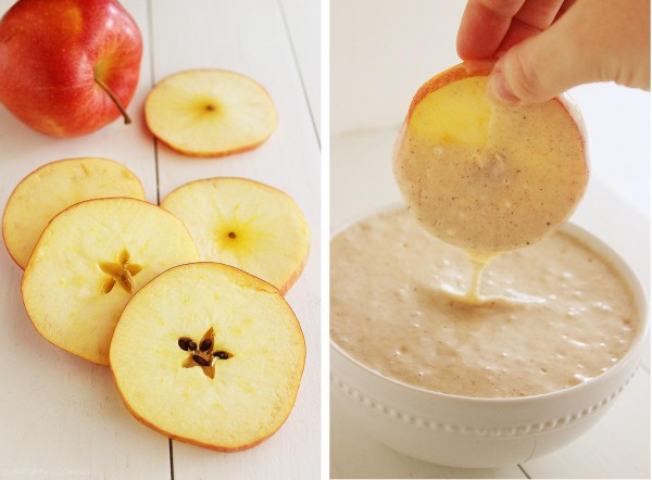 Apple Pancake Rings – Dip sliced apples in buttermilk pancake batter for a fluffy, soft and sweet breakfast treat! | thecomfortofcooking.com