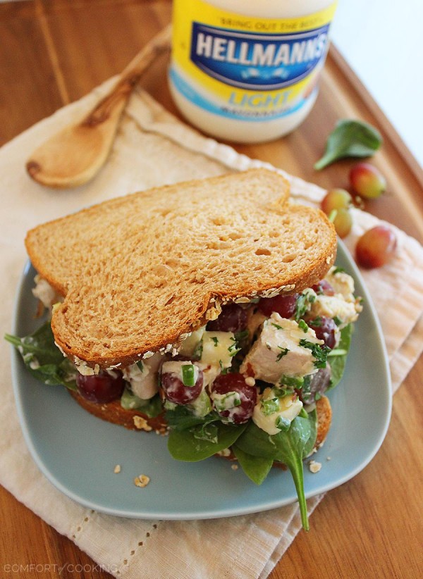 Chopped Turkey or Chicken Salad Sandwiches – Fresh, delicious turkey or chicken salad sandwiches are the most mouthwatering way to use leftovers! | thecomfortofcooking.com