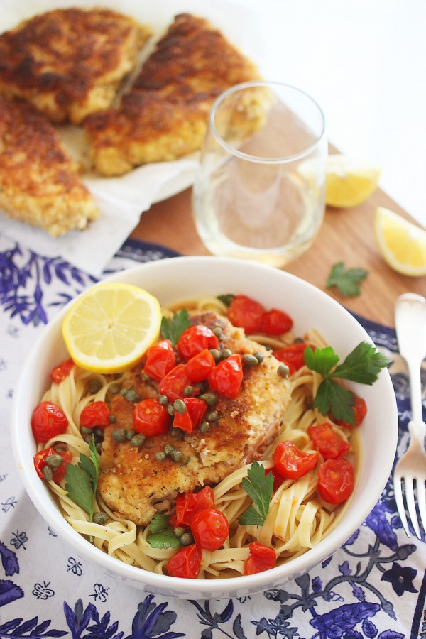 The light, lemony butter-wine sauce and tomatoes make this chicken scallopini easy but elegant, and irresistibly good! | thecomfortofcooking.com