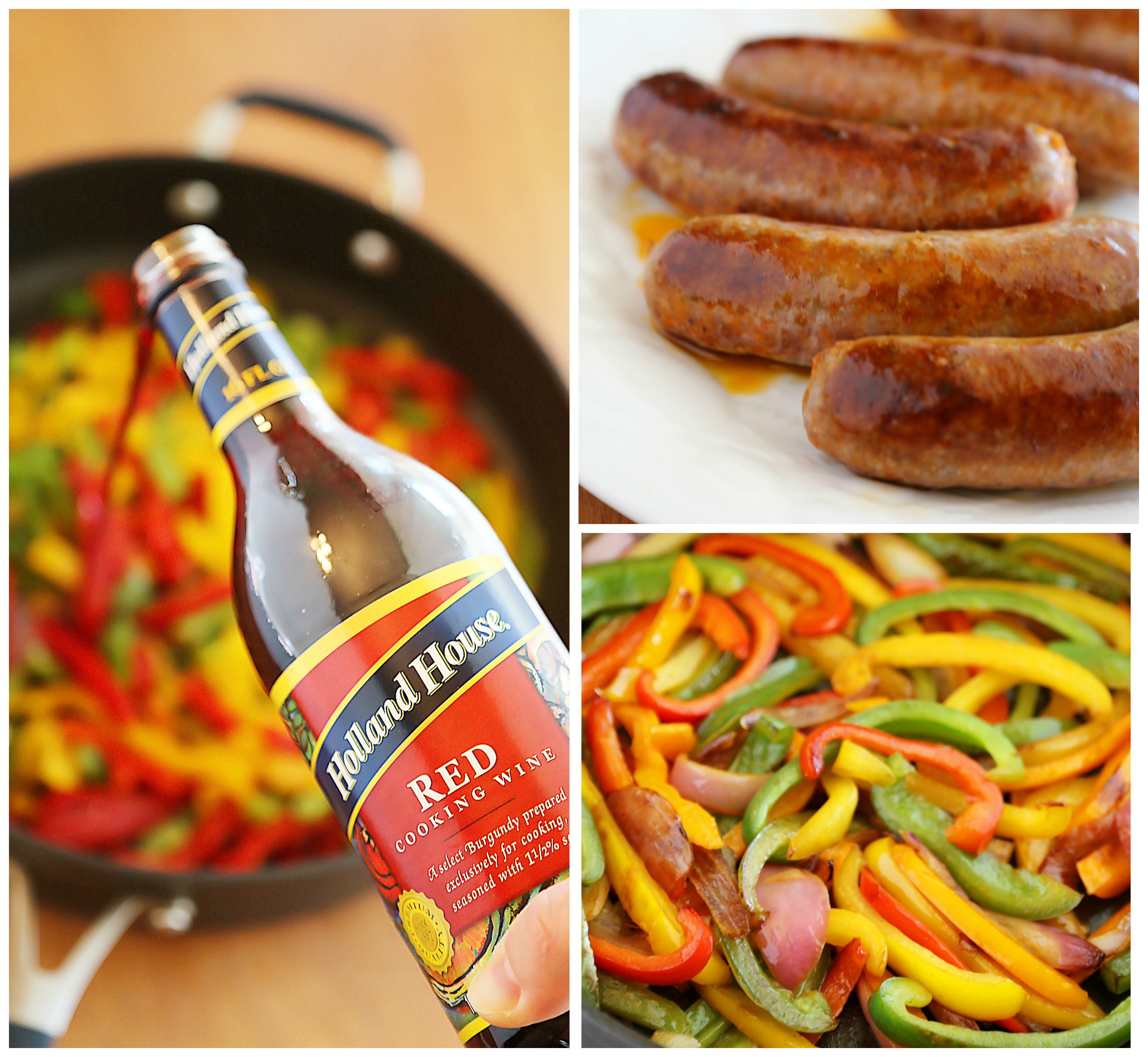 Skillet Italian Sausage, Peppers and Onions - Easy comfort food for weeknights & game days! Serve over pasta, polenta, potatoes or on warm crusty rolls. Thecomfortofcooking.com