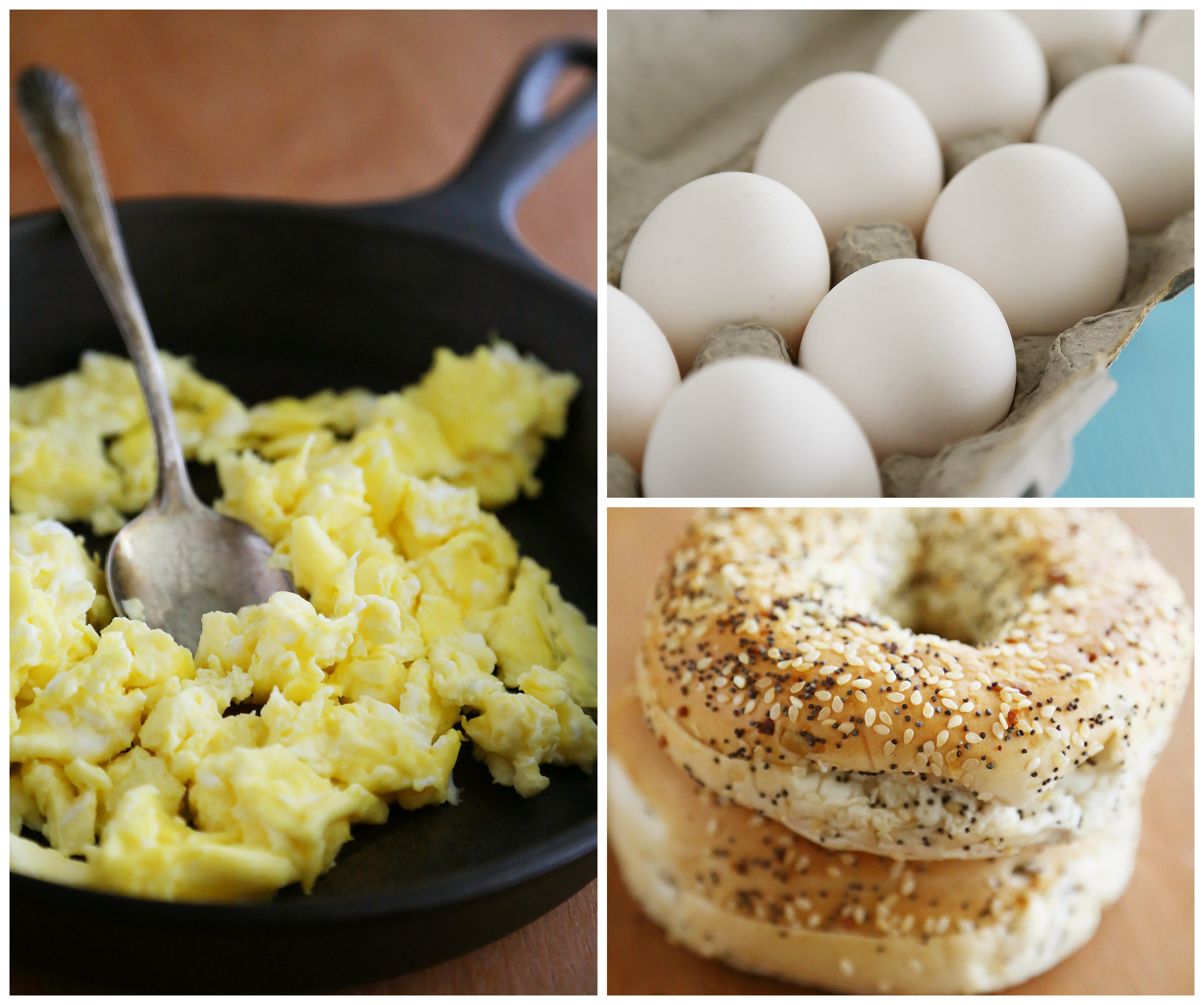 Open-Faced Bagel Breakfast Sandwich - A healthy, protein-packed breakfast made easy. Add your favorite toppings! Thecomfortofcooking.com