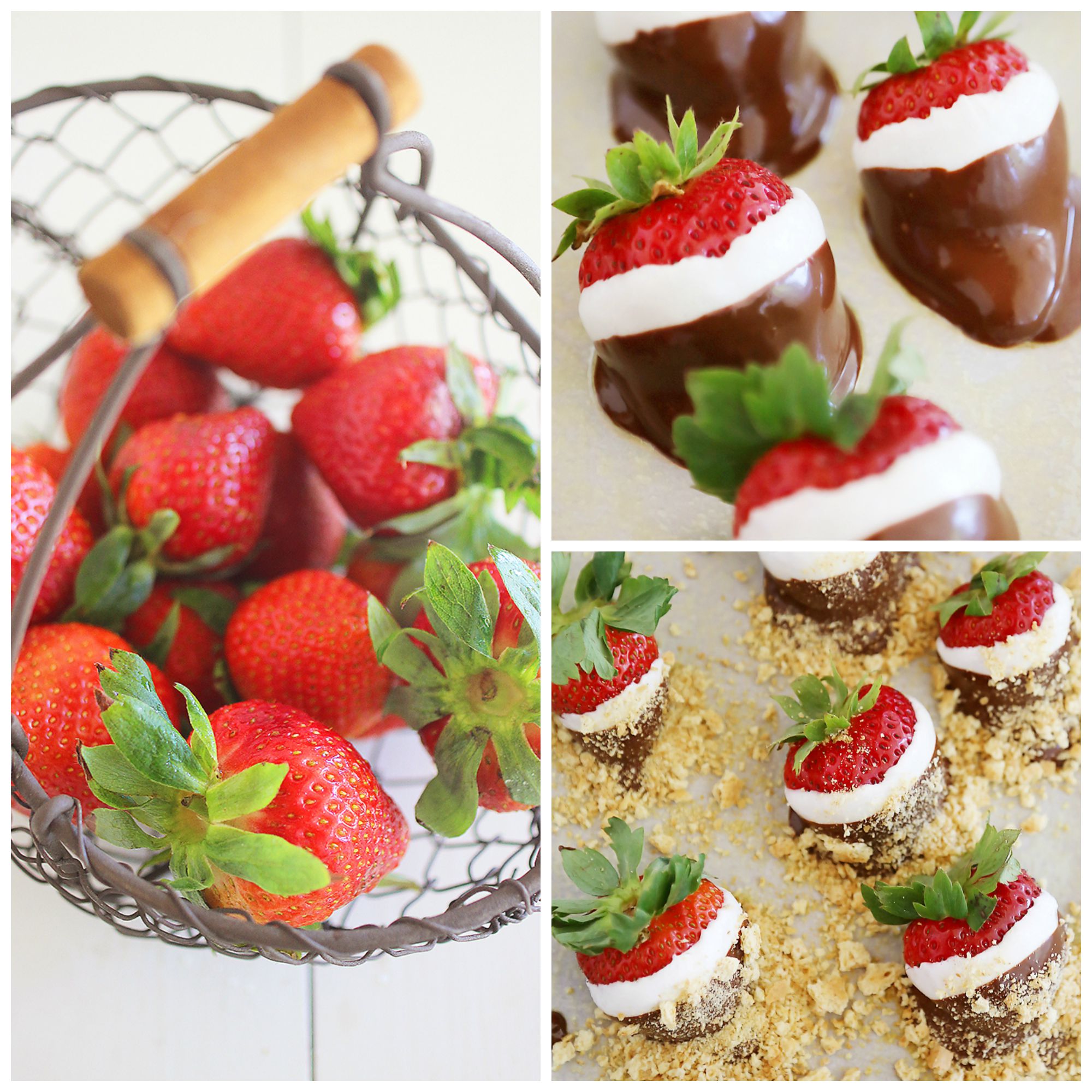 S'mores Dipped Strawberries – Juicy fresh strawberries dipped in layers of creamy chocolate and sticky sweet marshmallow! thecomfortofcooking.com