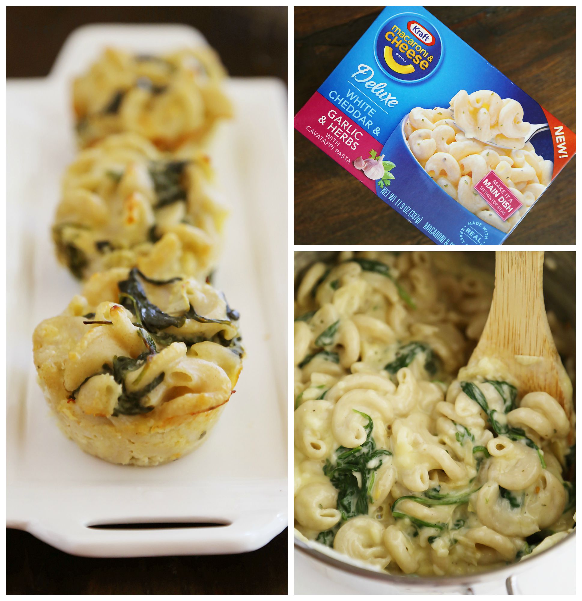 Spinach and Artichoke Macaroni and Cheese Bites – Enjoy the flavor of your favorite delicious dip in a creamy, cheesy mini mac and cheese. So good! thecomfortofcooking.com