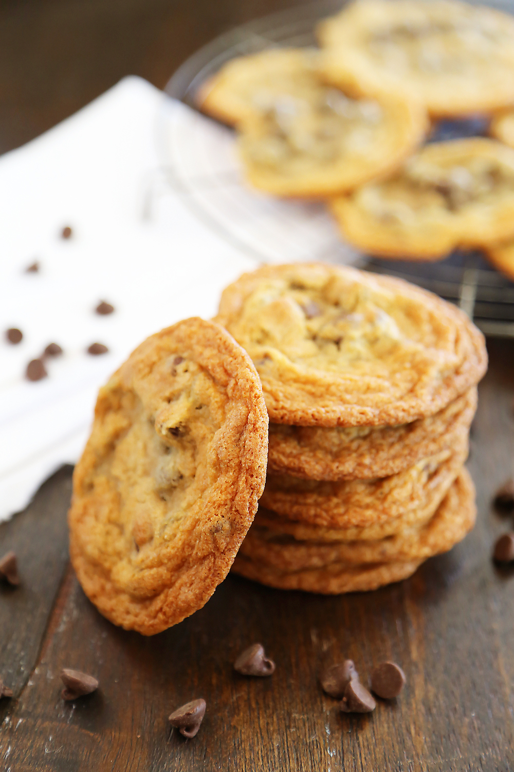 Thin Chewy Chocolate Chip Cookies The Comfort Of Cooking