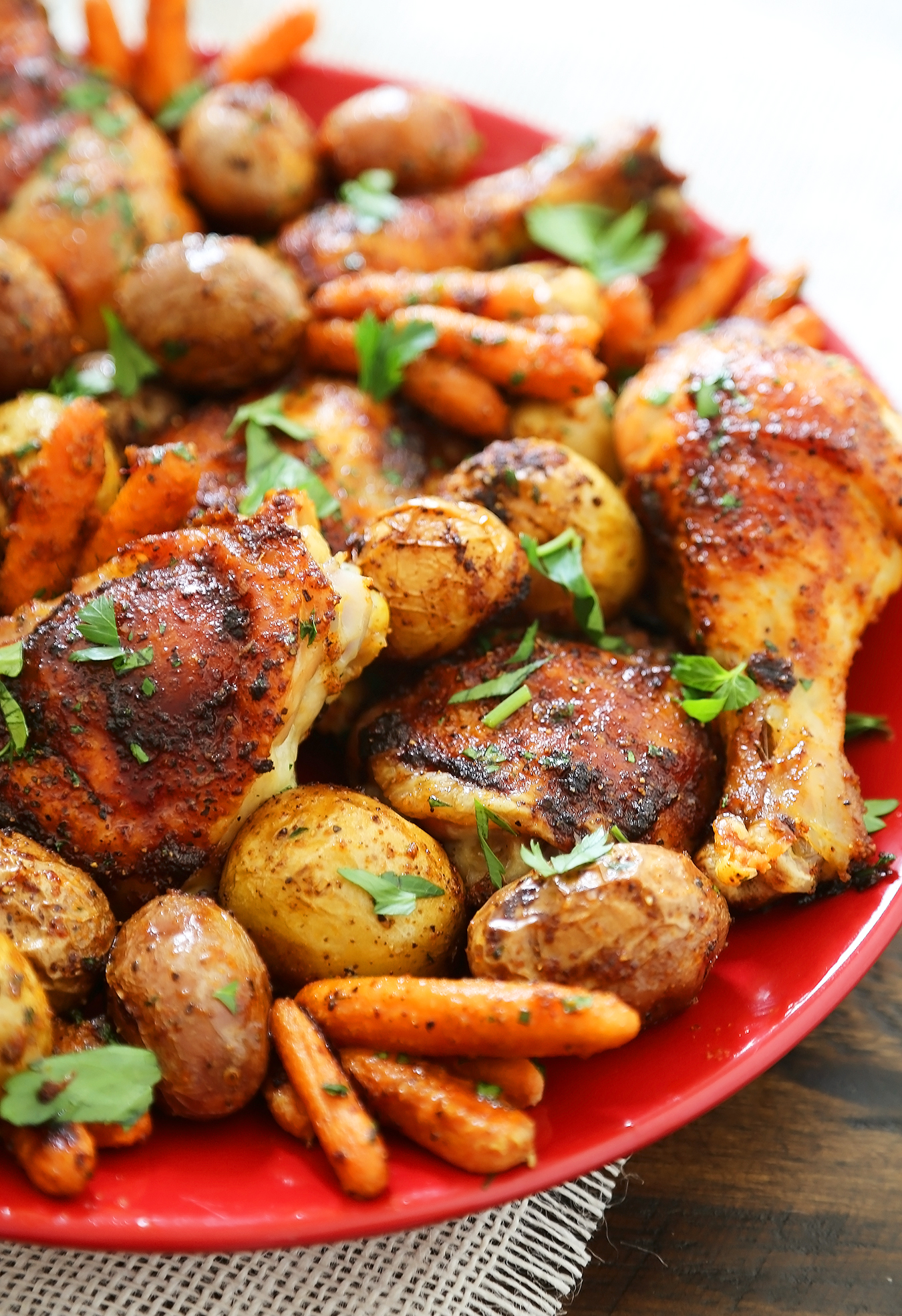 Chili-Garlic Roasted Chicken with Potatoes & Carrots – The Comfort of ...