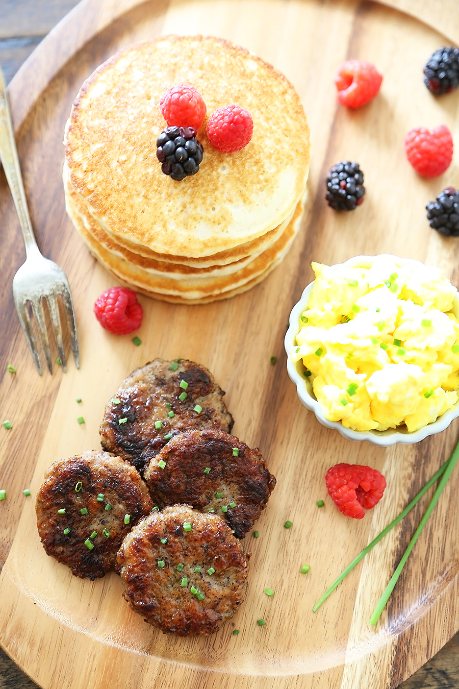 Simple Homemade Breakfast Sausage - This deliciously spiced, sizzled pork sausage is the perfect pair to pancakes, and so simple to make! All you need is a handful of pantry ingredients. Thecomfortofcooking.com