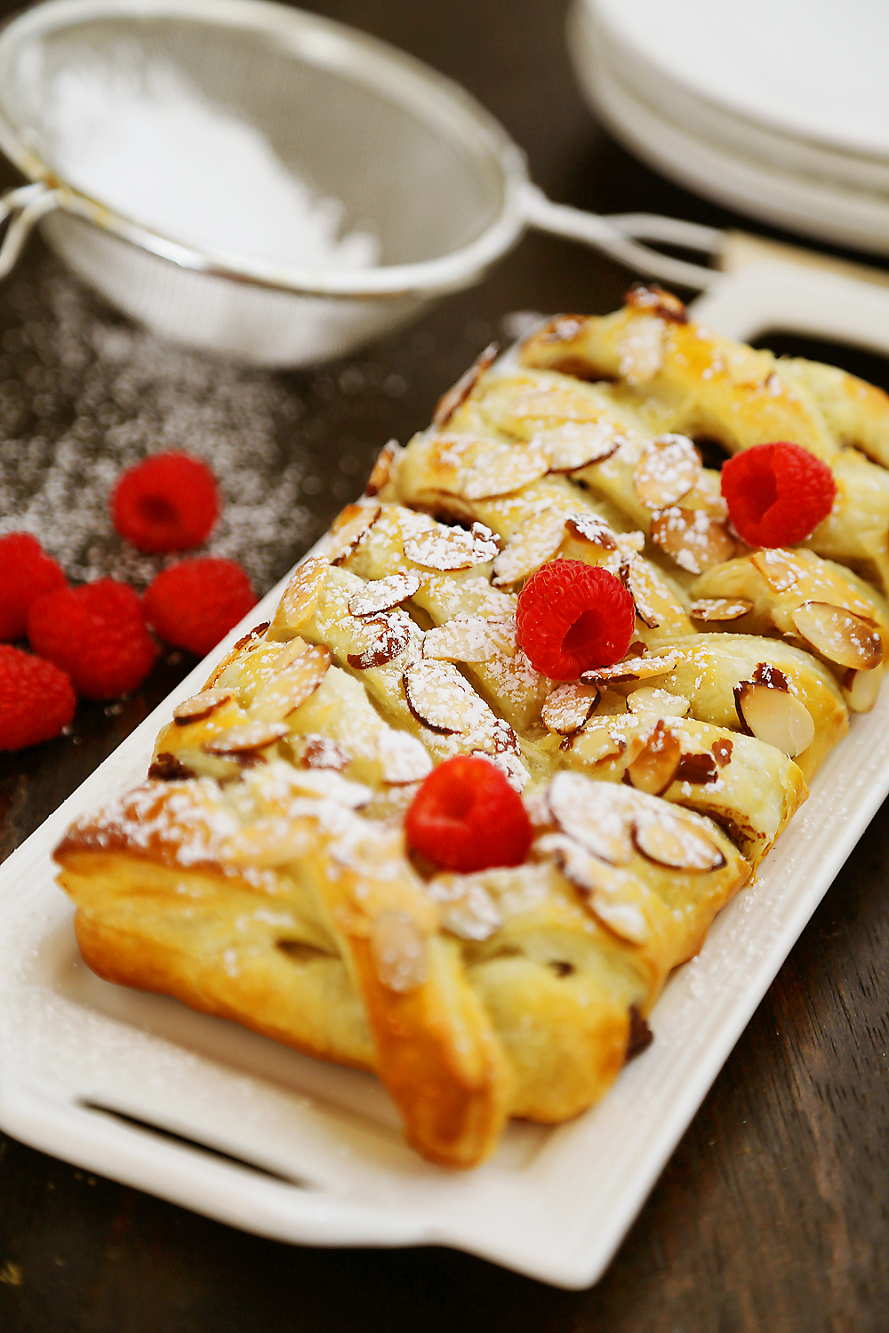 Easy Chocolate-Almond Puff Pastry Braid - So quick & easy! Bake this 4-ingredient treat for an effortless and impressive dessert. Thecomfortofcooking.com