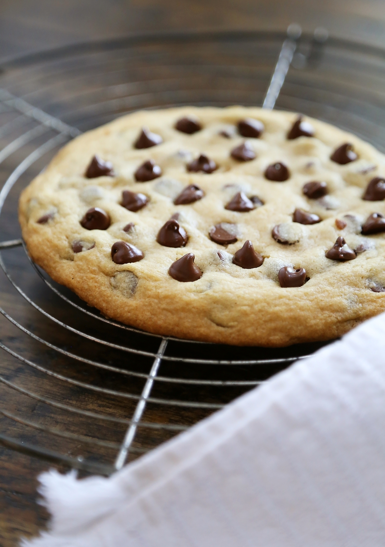 Emergency Chocolate Chip Cookie for Two - Giant, gooey cookies for a bad day! Quick and easy cookies to share or freeze for later. thecomfortofcooking.com