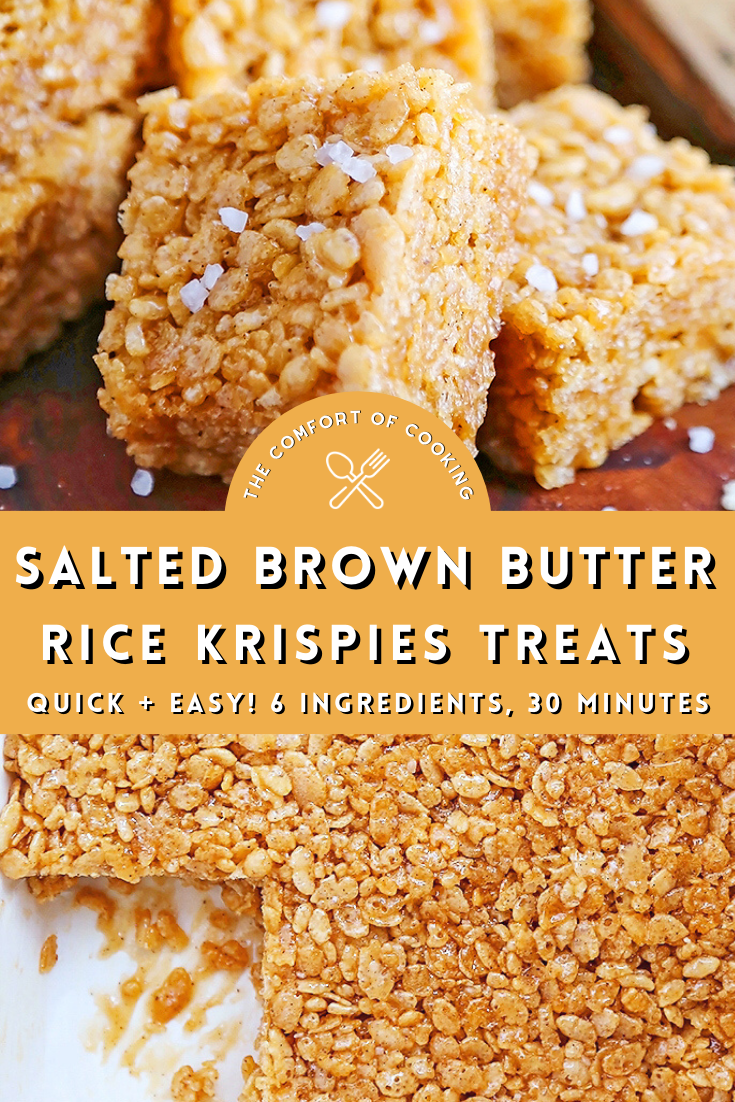 Brown Butter Rice Krispie Treats - Nourish and Fete