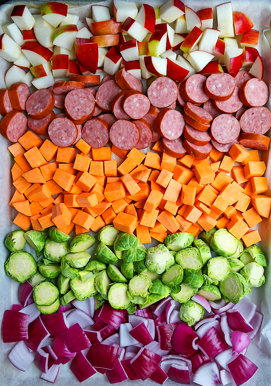 Sheet-Pan Maple-Dijon Sausage and Fall Veggies Recipe – Sheet Pan