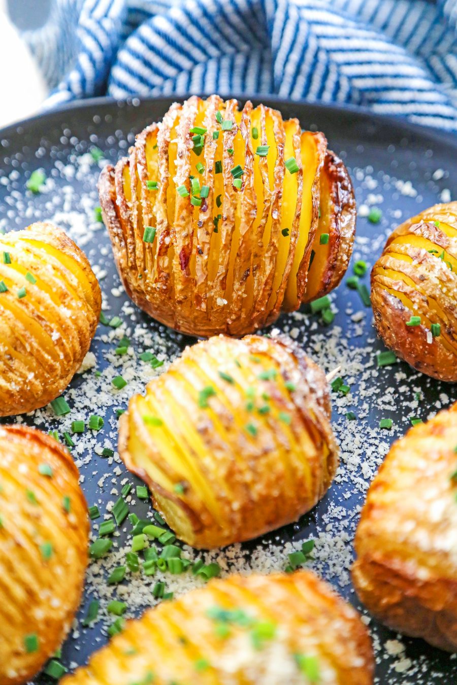 Garlic Parmesan Hasselback Potatoes - Mayuri's Jikoni