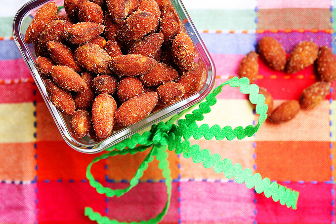 Spicy Cinnamon Roasted Almonds