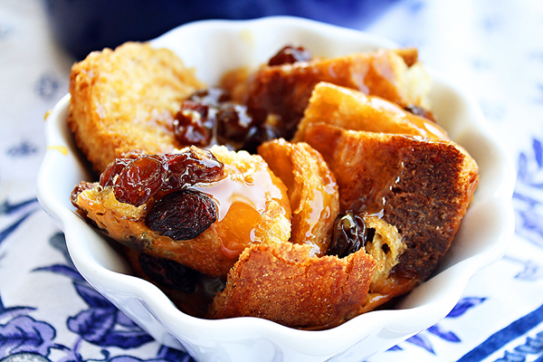 Bourbon Bread Pudding with Caramel Sauce