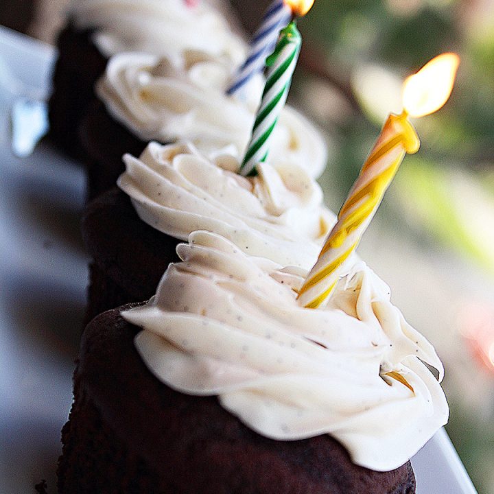 Chocolate Cupcakes with Vanilla Bean Buttercream