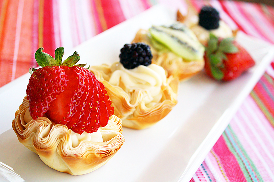 Fresh Fruit Phyllo Tartlettes