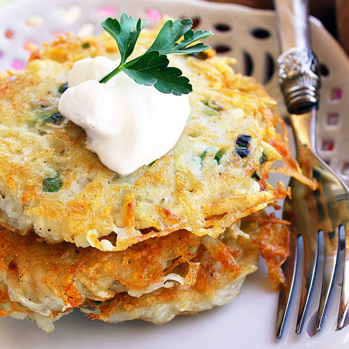 Crispy Scallion Potato Pancakes