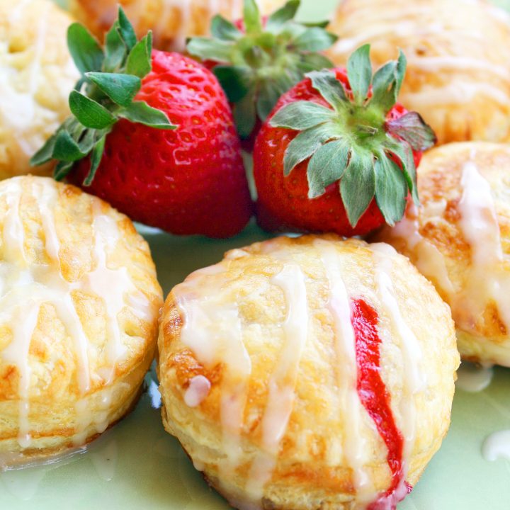 Fruit-Filled Puff Pastry Donuts with Lemon Glaze