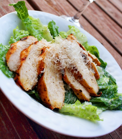 Creamy Caesar Salad with Herb Grilled Chicken