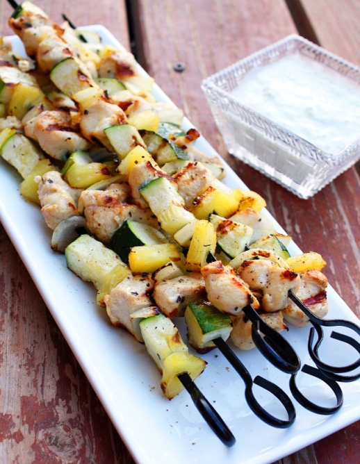 Mediterranean Chicken Kebabs with Tzatziki Sauce