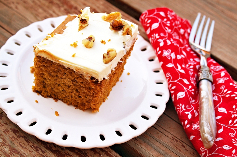 Pumpkin Spice Cake with Rich Cream Cheese Frosting