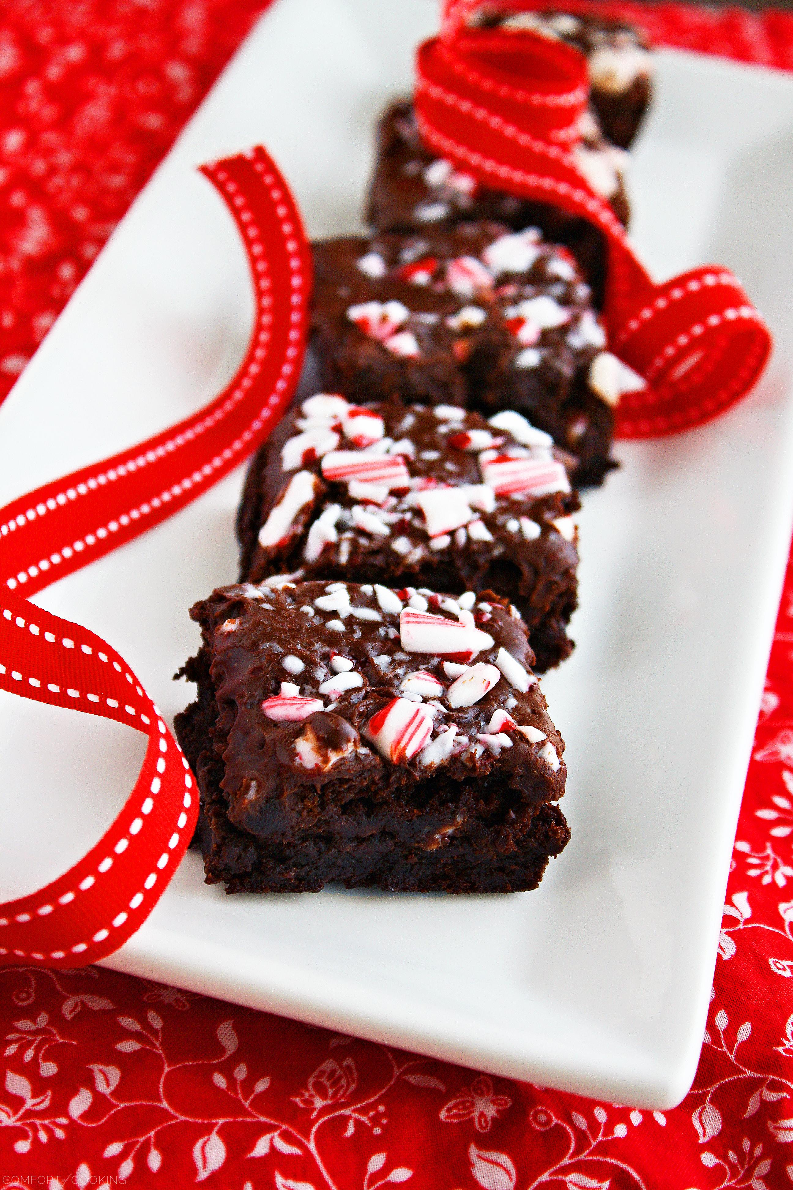 Peppermint Candy Cane Brownies