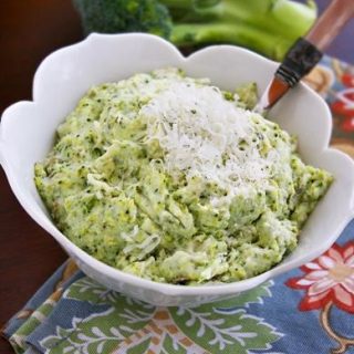 Asiago Mashed Potatoes and Broccoli