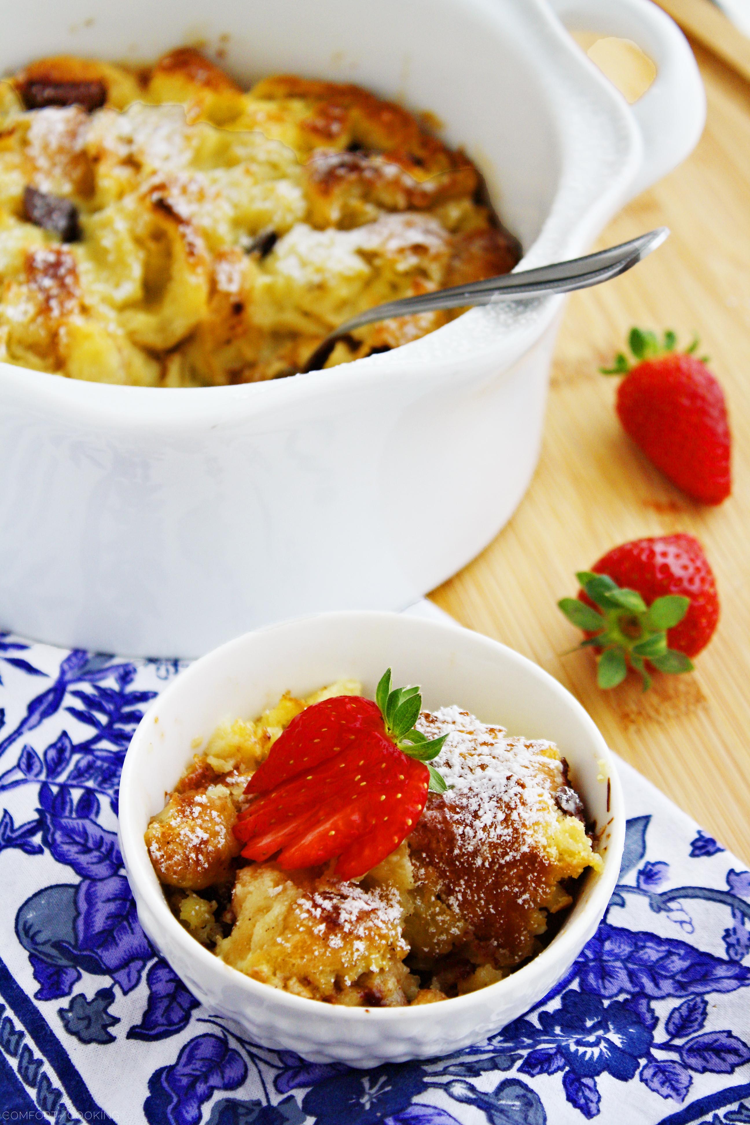 Croissant and Chocolate Bread Pudding