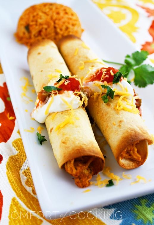 Baked Chicken Taquitos