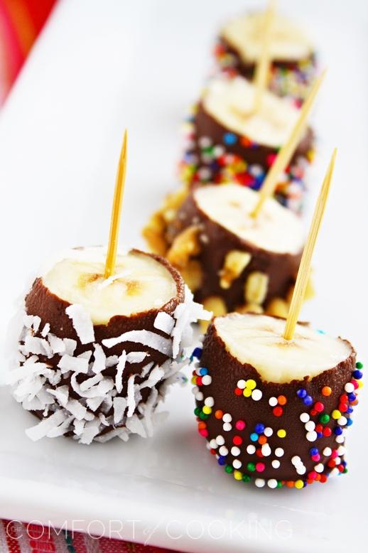 Frozen Chocolate Banana Pops