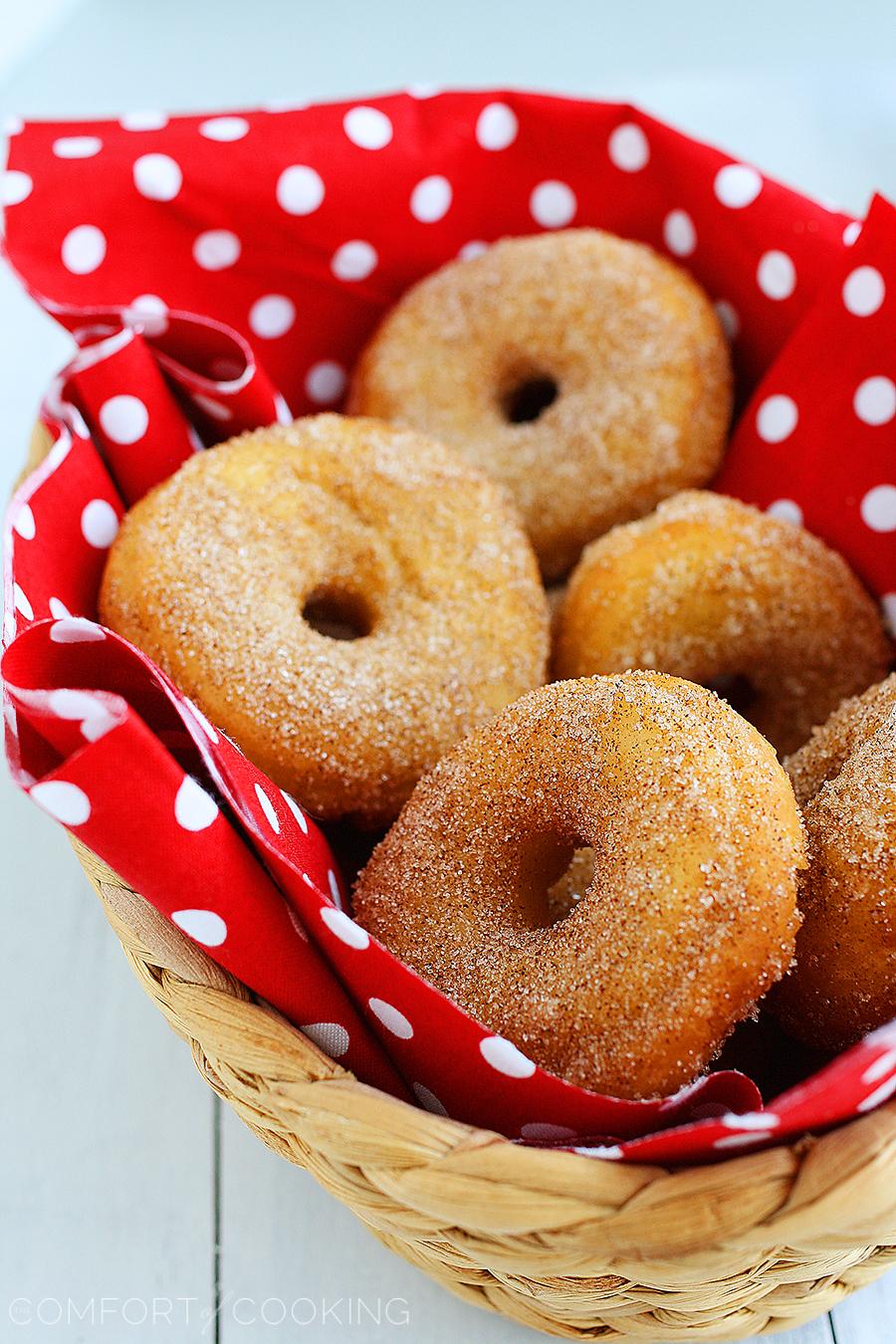 Baked Cinnamon Sugar Doughnuts