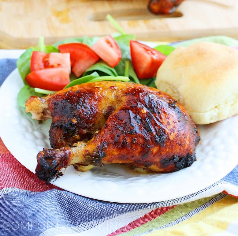 Roasted Jamaican Jerk Chicken with Mango Salsa