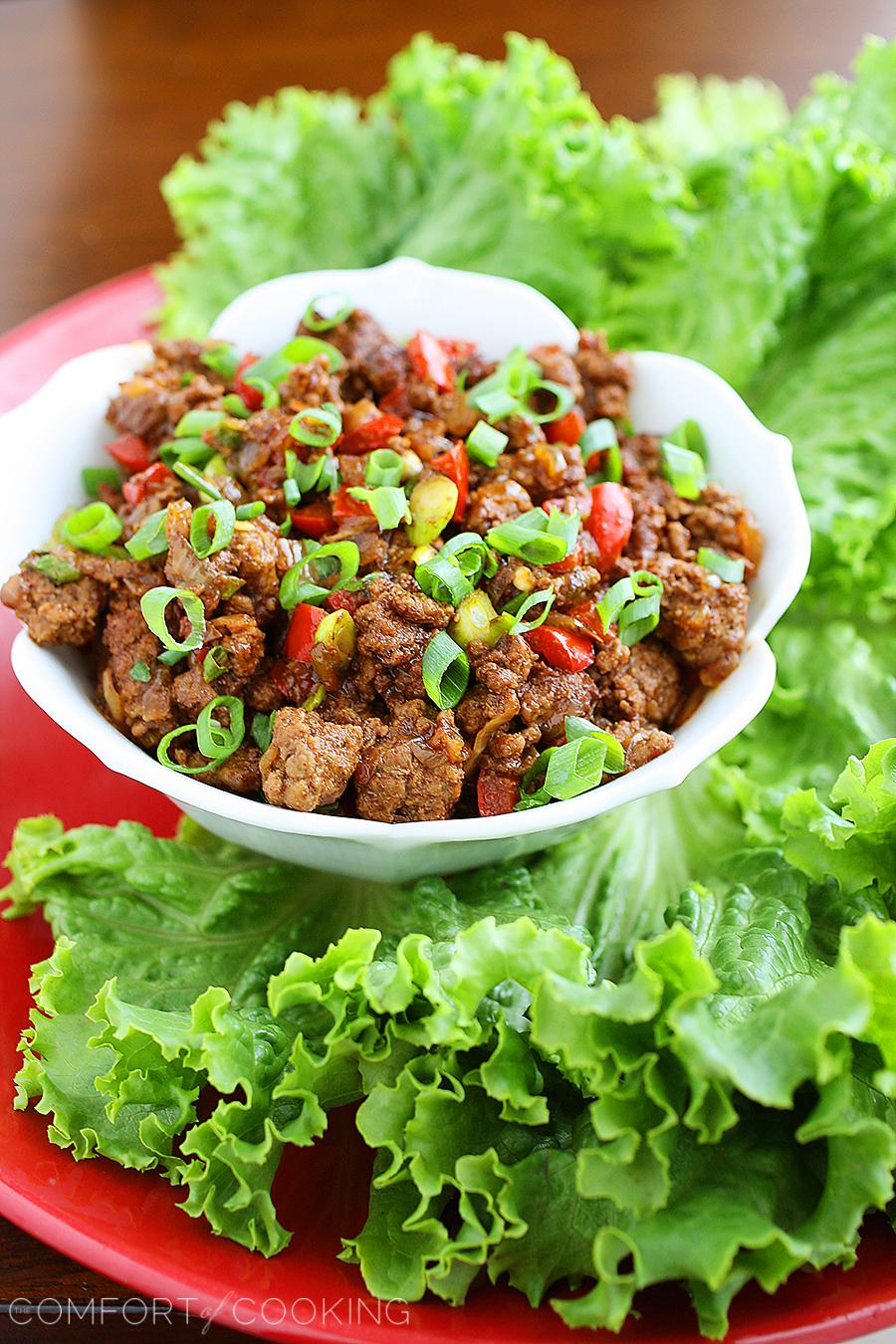 Asian Beef Lettuce Wraps